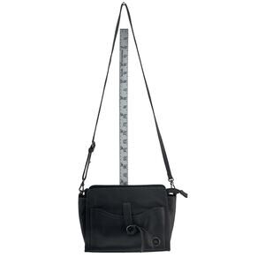 Happy & Free Women's Dark Gray Leather Adjustable Shoulder Bag Purse Handbag